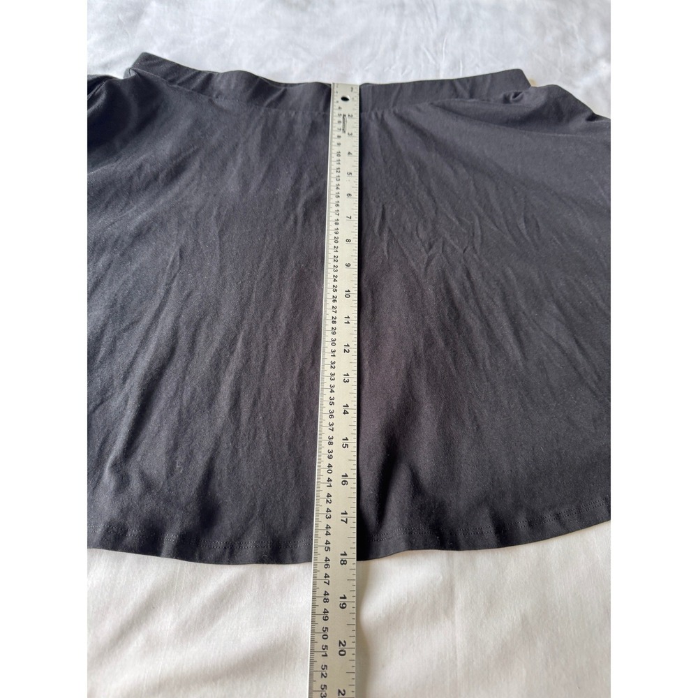 Sourpuss Womens Black Skater Skirt XL Gothic Rockabilly Punk Basic Stretch - Picture 8 of 10